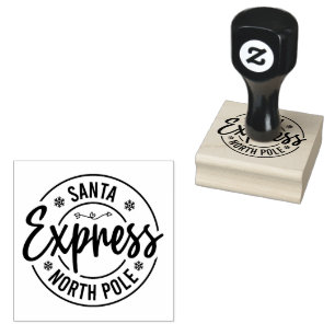 Sello De Caucho Expreso festivo de Santa del Polo Norte