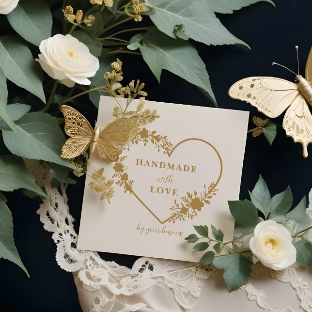 Sello De Caucho Exquisite Floral Heart Shape Wreath Handmade Love (Exquisite Floral Heart Shape Wreath Handmade with Love Quote Rubber Stamps for Handymarkers.)