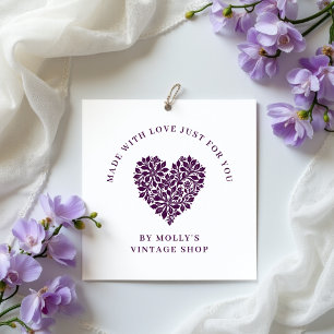 Sello De Caucho Exquisite Modern Floral Wildflower Heart-Shaped
