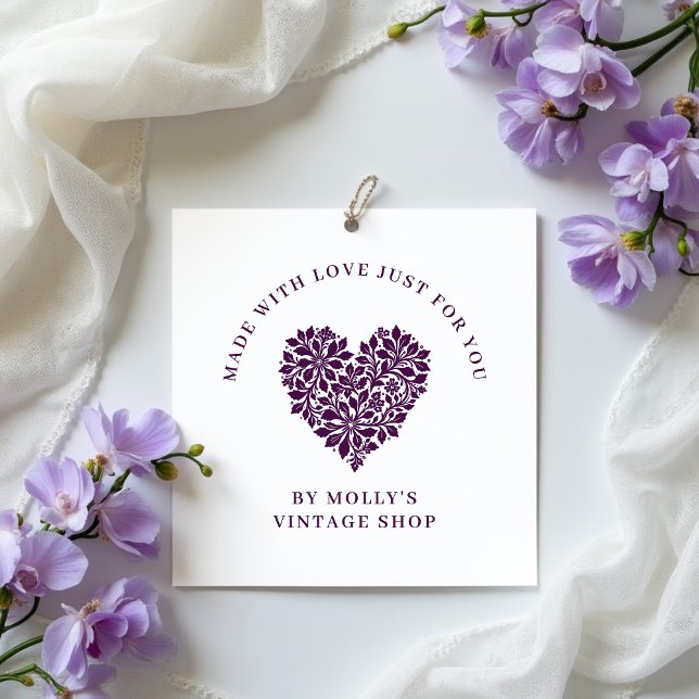 Sello De Caucho Exquisite Modern Floral Wildflower Heart-Shaped (Exquisite Modern Floral Wildflower Heart-Shaped with Intrincate Design Rubber Stamps for Artisan Bus)