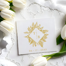 Sello De Caucho Exquisite Wedding Wildflowers Bouquet Initials