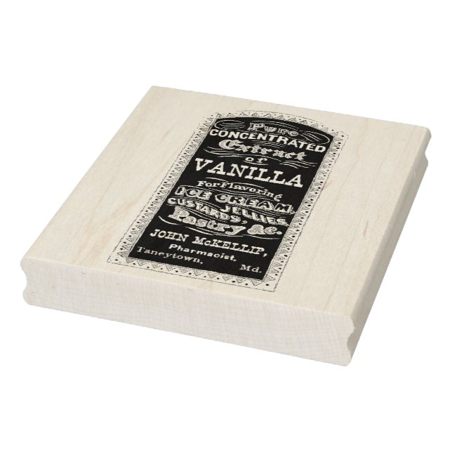 Sello De Caucho Extracto de vainilla - Anuncio de apothecary vinta (Sello)