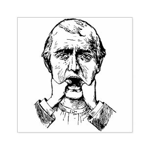 Sello De Caucho Extraño bizarro mandíbula dislocada