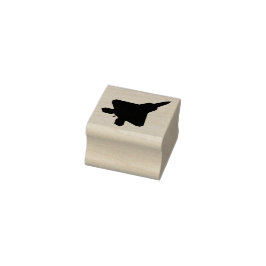 Sello De Caucho F-22 Raptor Fighter Jet Top View Wood Stamp