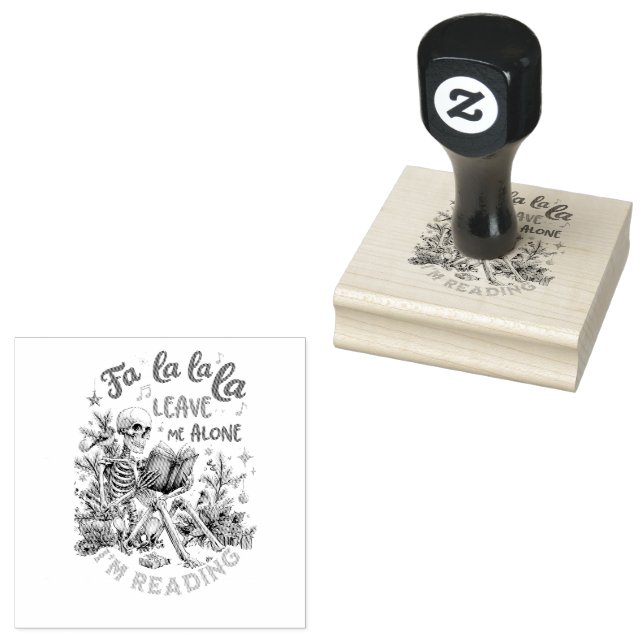 Sello De Caucho Fa La La La Déjame en Paz Estoy Leyendo (Sellado)