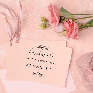 Sello De Caucho Fabricado a mano con amor   Empaquetado de product