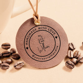 Sello De Caucho Fabricado a mano con amor | Nombre personalizado I