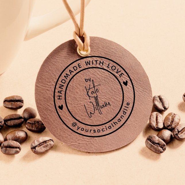 Sello De Caucho Fabricado a mano con amor | Nombre personalizado I (Subido por el creador)