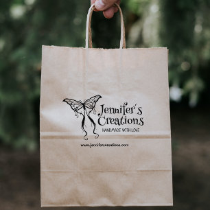 Sello De Caucho Fabricado a mano con creaciones de amor, mariposa 