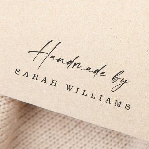 Sello De Caucho Fabricado a mano por nombre personalizado guión ma