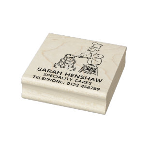 Sello De Caucho Fabricante de tartas y pasteles