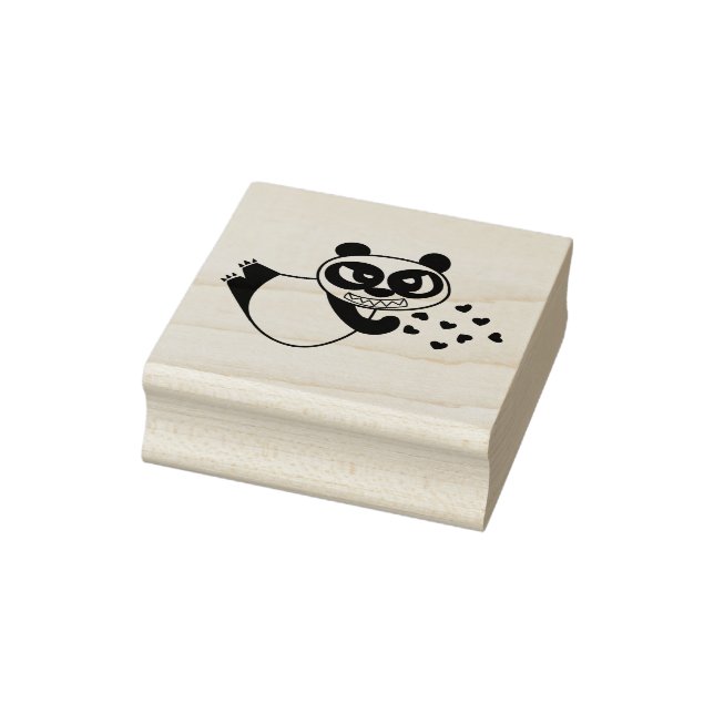 Sello De Caucho Face Angry Panda Beso (Sello)