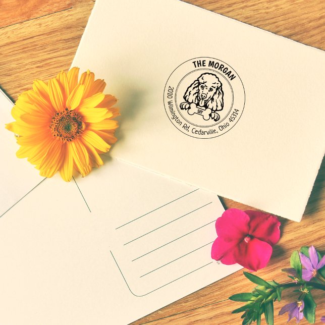 Sello De Caucho Familia de direcciones de devolución de perro cani (Subido por el creador)