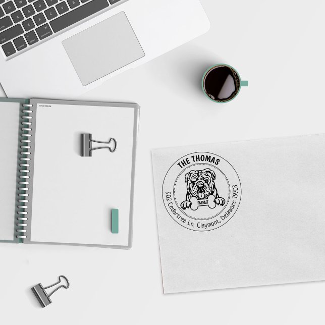 Sello De Caucho Familia de direcciones de devolución de perro de b (Subido por el creador)