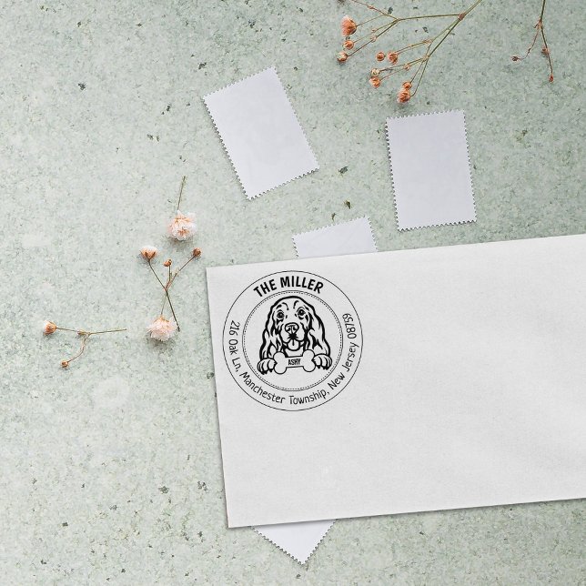 Sello De Caucho Familia de direcciones de devolución de perro de C (Subido por el creador)