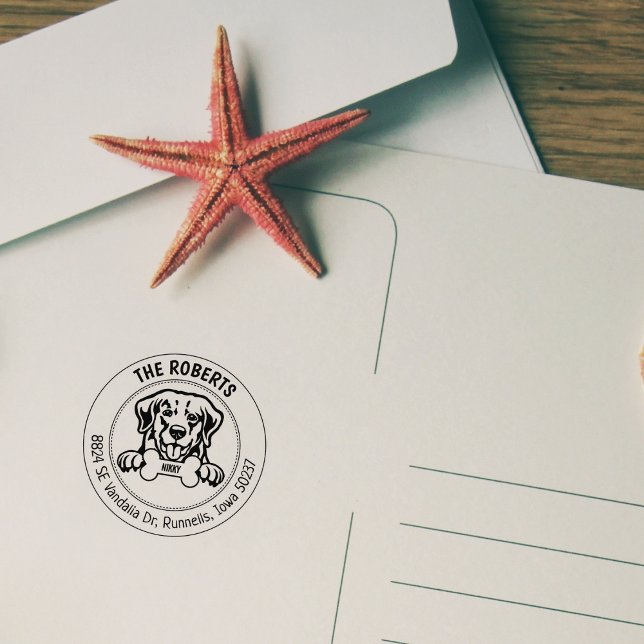 Sello De Caucho Familia de direcciones de devolución de perro de G (Subido por el creador)