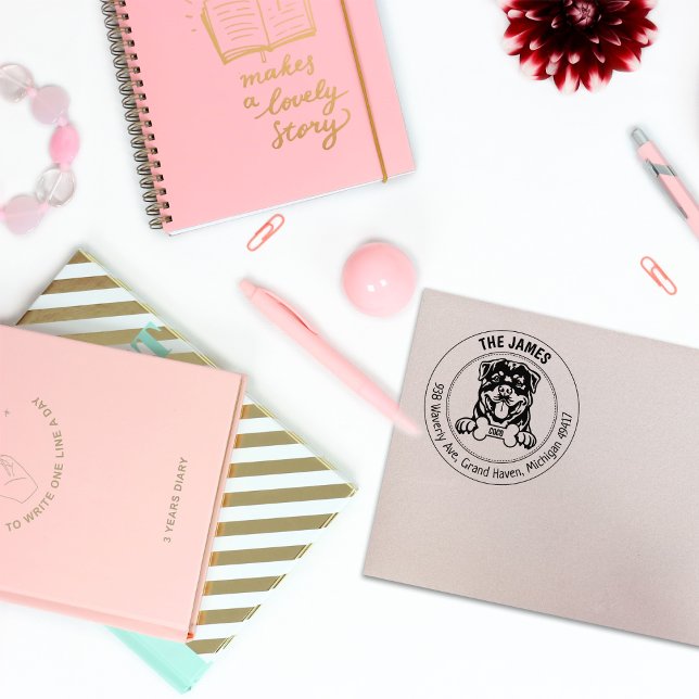 Sello De Caucho Familia de direcciones de devolución de perro de R (Subido por el creador)