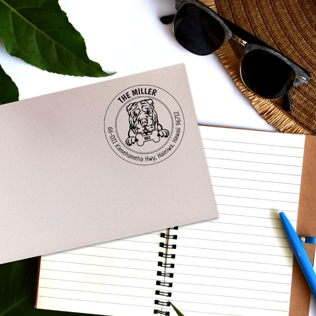 Sello De Caucho Familia de direcciones de devolución de perro de S (Subido por el creador)