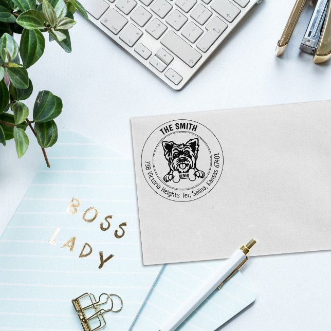 Sello De Caucho Familia de direcciones de devolución de perro de Y (Subido por el creador)