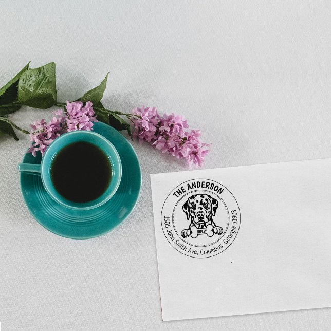 Sello De Caucho Familia de direcciones de retorno de perro de Dalm (Subido por el creador)