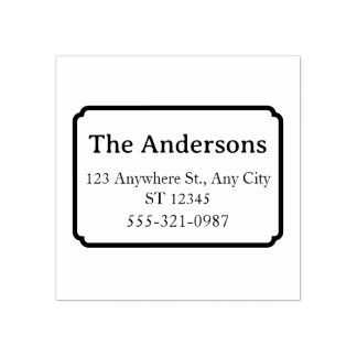 Sello De Caucho Family Address Stamp – Name, Address & Phone