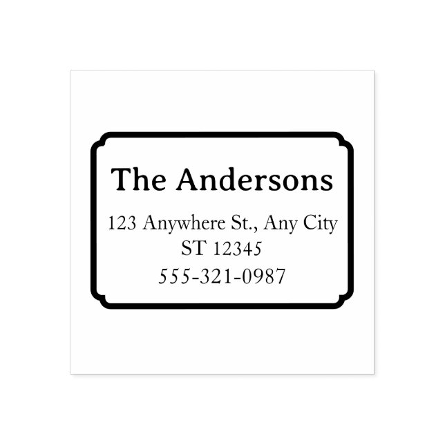 Sello De Caucho Family Address Stamp – Name, Address & Phone (Impresión)