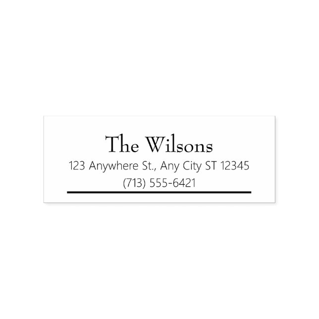 Sello De Caucho Family Home Address Stamp (Impresión)