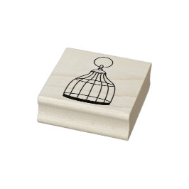 Sello De Caucho Fancy Birdcage Art Stamp