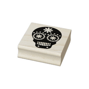 Sello De Caucho Fancy Skull