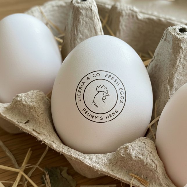 Sello De Caucho Farm Fresh Marking Your Name Chicken Hen Egg Stamp (Subido por el creador)