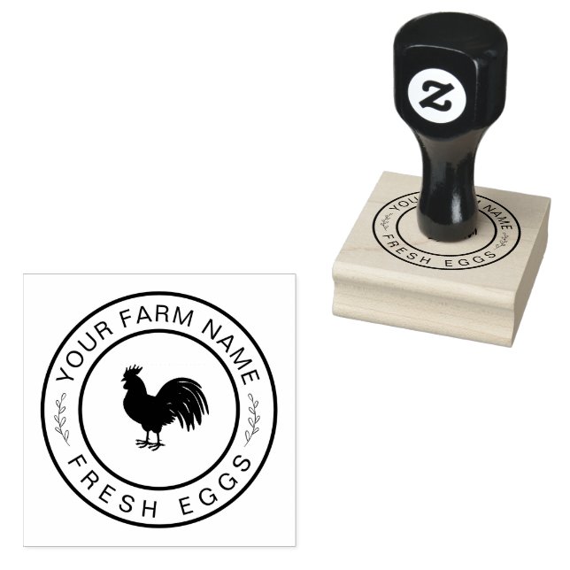 Sello De Caucho Farmhouse Hen | Granja O Gallina Coop Personalizad