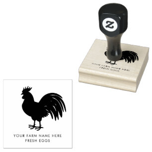 Sello De Caucho Farmhouse Hen   Granja O Gallina Coop Personalizad