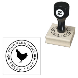 Sello De Caucho Farmhouse Hen   Granja O Gallina Coop Personalizad