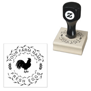 Sello De Caucho Farmhouse Hen   Granja O Gallina Coop Personalizad