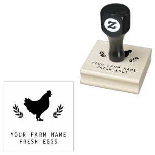 Sello De Caucho Farmhouse Hen   Granja O Gallina Coop Personalizad