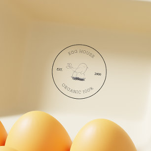 Sello De Caucho Farmhouse Style Egg Carton Stamp Family Business