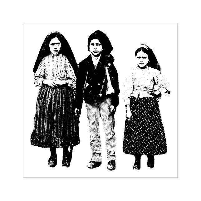 Sello De Caucho Fatima Children Lucia Francisco Jacinta Religiosa (Impresión)