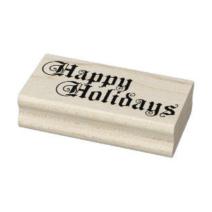Sello De Caucho Felices Fiestas