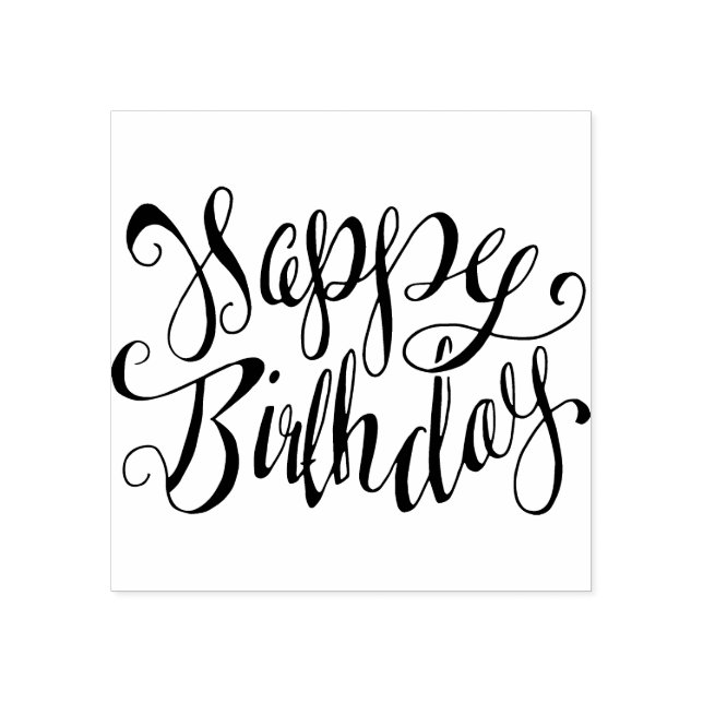 Sello De Caucho Feliz cumpleaños (Impresión)