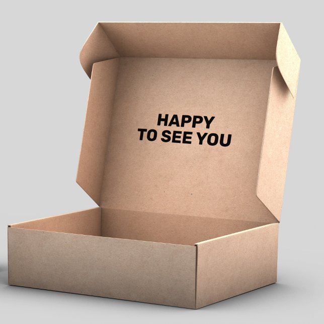 Sello De Caucho Feliz de verte, Packaging (Subido por el creador)