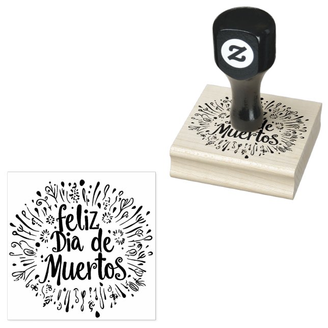 Sello De Caucho ☠️ Feliz Día de Muertos (Sellado)