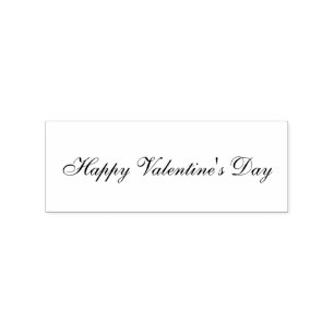 Sello De Caucho Feliz Día de San Valentín de Madera