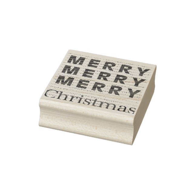 Sello De Caucho Feliz, Feliz Navidad. (Sello)