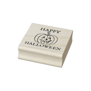 Sello De Caucho Feliz Halloween Cuta Calabaza de Jack O
