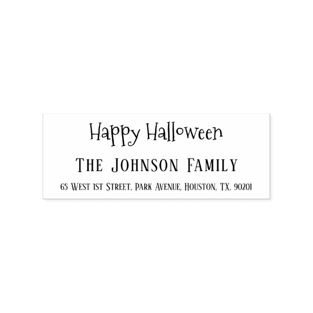 Sello De Caucho Feliz Halloween Spooky Fiesta Invitar Dirección de (Impresión)