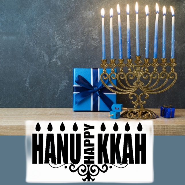 Sello De Caucho Feliz Hanukkah (Subido por el creador)