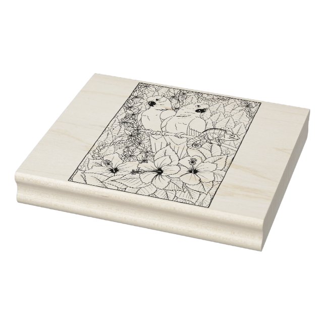 Sello De Caucho Feliz Hollow Parrots (Sello)