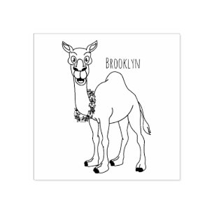 Sello De Caucho Feliz ilustracion de personalizado de camello