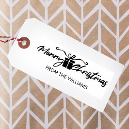 Sello De Caucho Feliz Navidad de la familia (personalizado),