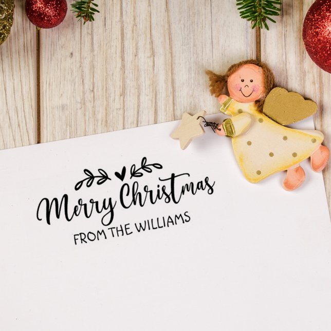 Sello De Caucho Feliz Navidad de la familia (personalizado), (Subido por el creador)